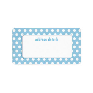Blue Polkadot Label