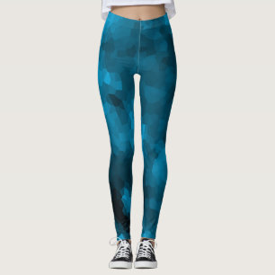 Blue polygonal leggings