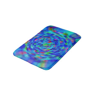 Blue Pond Ripple Bath Mat