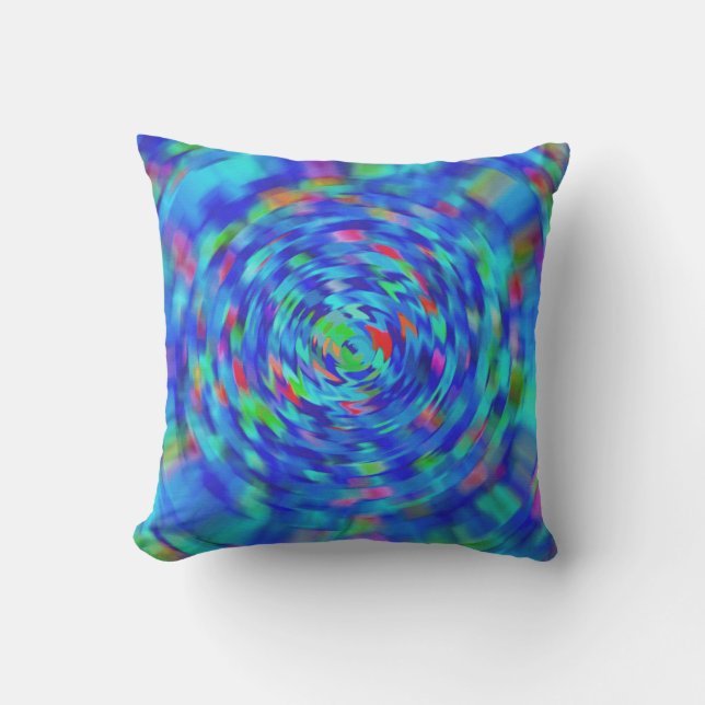 Blue Pond Ripple Cushion (Front)