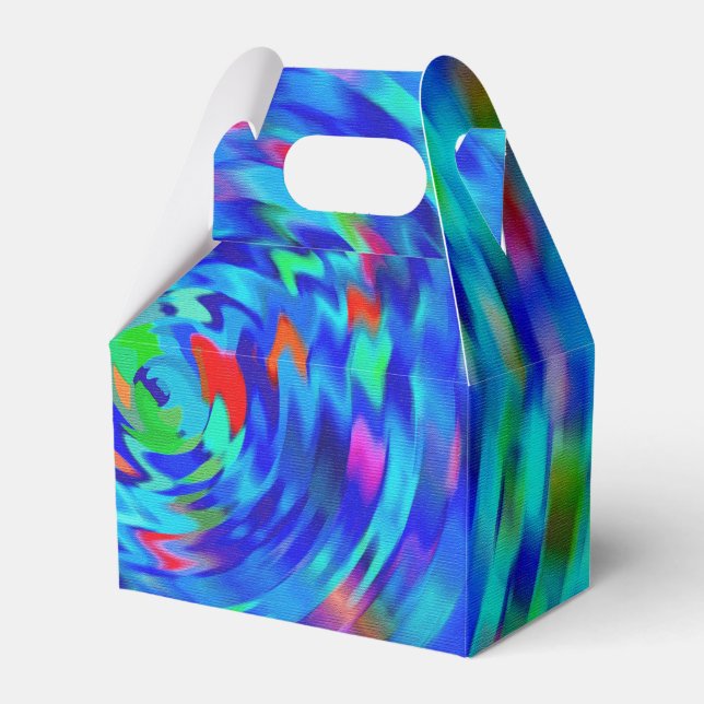 Blue Pond Ripple Favour Box (Front Side)