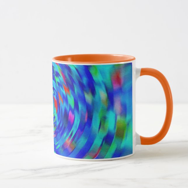 Blue Pond Ripple Mug (Right)