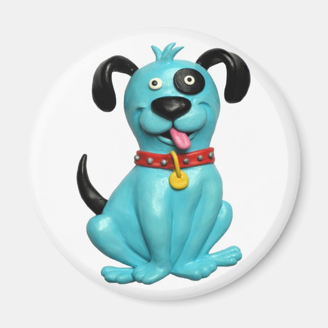 Blue Pooch Magnet (Front)
