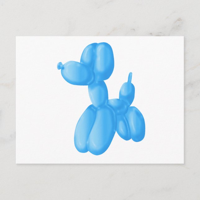 Blue Poodle Postcard (Front)
