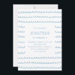 Blue Pool & Beach Party | Nautical Kids Birthday Invitation<br><div class="desc">Make a splash with this soft blue ocean wave design - a fresh, modern choice for a baby or young child’s birthday party. Inspired by coastal and nautical themes, this card features a wave background that’s perfect for beach parties, poolside celebrations, or ocean loving kids. Easy to customise with party...</div>