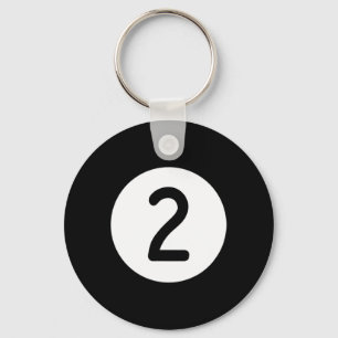 Blue Pool Ll Number Two Billiards Snooker Billard Key Ring