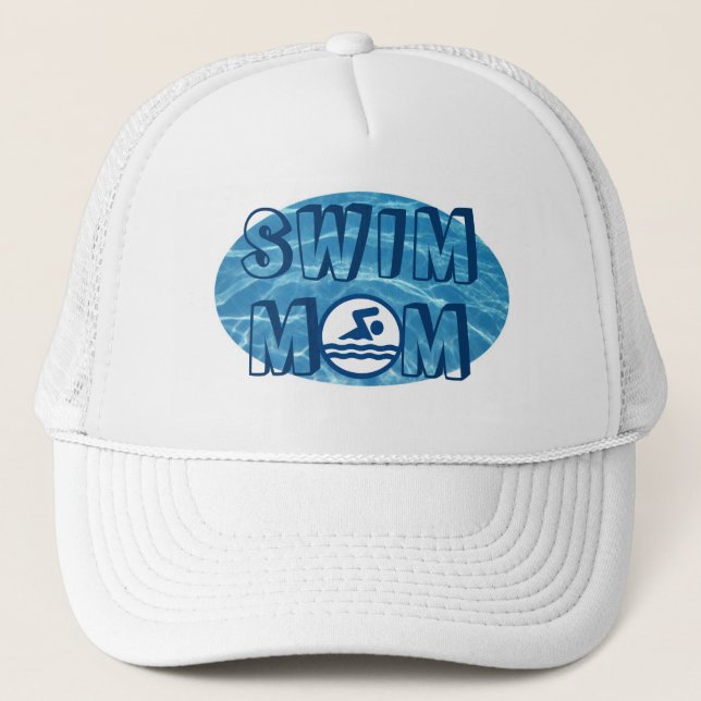 Blue Pool Water Swim Mum Hat (Front)