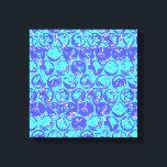 Blue pop art bubble wrap canvas print<br><div class="desc">Pop art bubble wrap pattern in blue and turquoise</div>