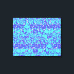 Blue pop art bubble wrap canvas print<br><div class="desc">Pop art bubble wrap pattern in blue and turquoise</div>