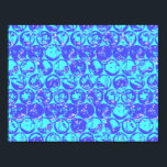 Blue pop art bubble wrap poster<br><div class="desc">Pop art bubble wrap pattern in blue and turquoise</div>