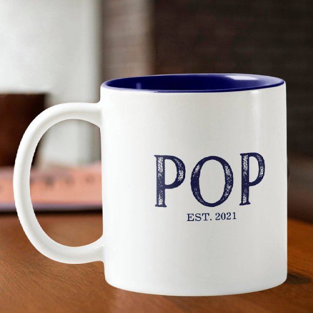 Blue Pop Year Established Mug (Creator Uploaded)