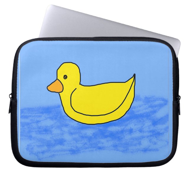 Blue Popcorn Anime Ducky  Laptop Sleeve (Front)