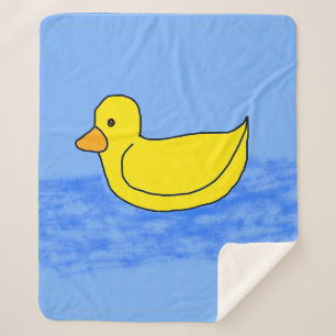 Blue Popcorn Anime Ducky Sherpa Blanket