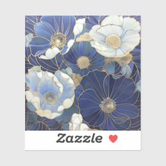 Blue Poppies Vintage Inspired