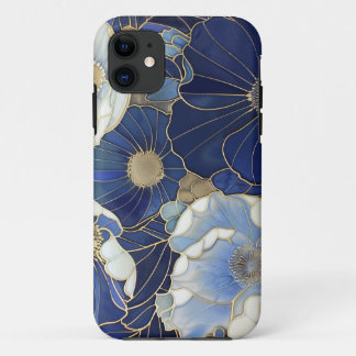 Blue Poppies Vintage Inspired Case-Mate iPhone Case