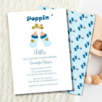 Blue Poppin Bottles Boy Baby Shower