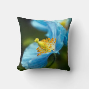 Blue Poppy flower Cushion