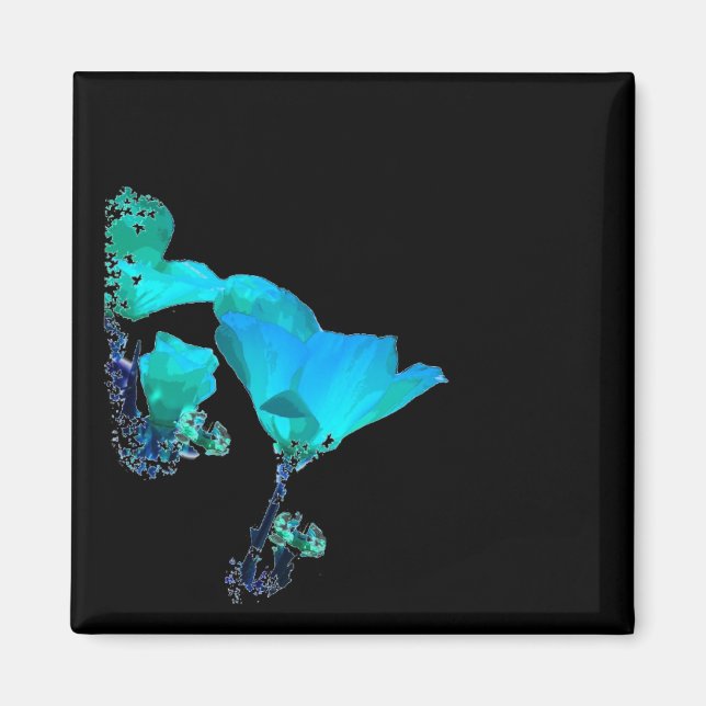 Blue Poppy Magnet (Front)