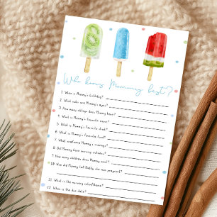 Blue Popsicle Shower Who Knows Mummy Best Game