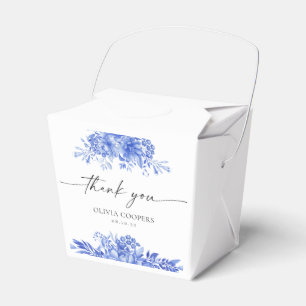 Blue Porcelain Floral Baby Shower Favour Box