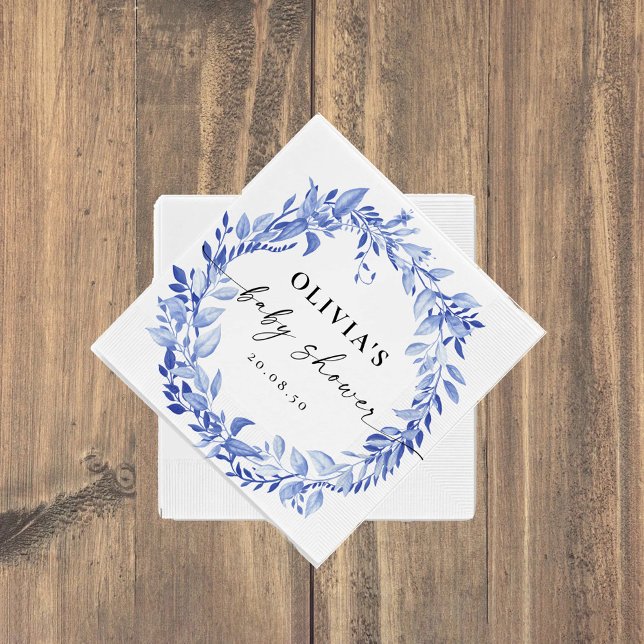 Blue Porcelain Floral Books Paper Napkins (Creator Uploaded)