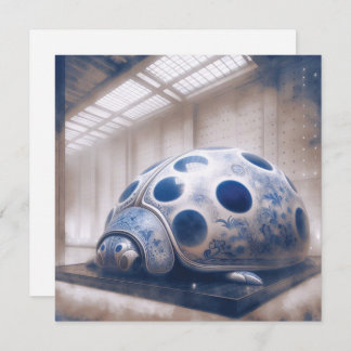 Blue Porcelain Laydybug Greeting Card