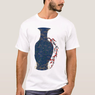 Blue Porcelain Vase Plum Blossom Chinese T-Shirt