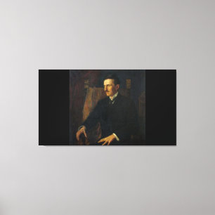 Blue Portrait of Nikola Tesla Canvas Print
