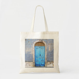 Blue Portugal Door Tote Bag