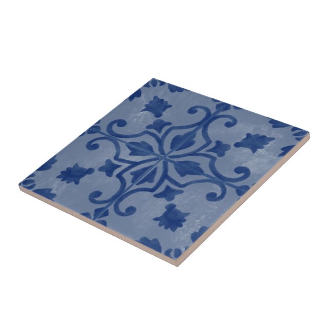 Blue Portuguese Ceramic Tile (Side)