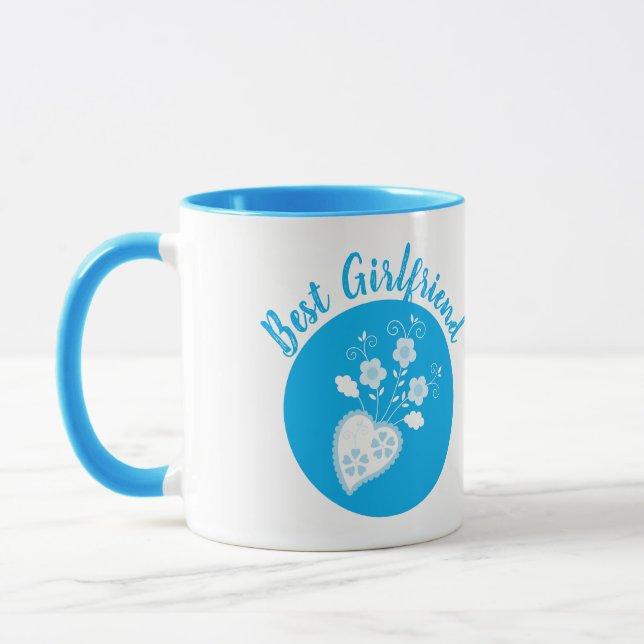 Blue Portuguese romantic heart Mug (Left)