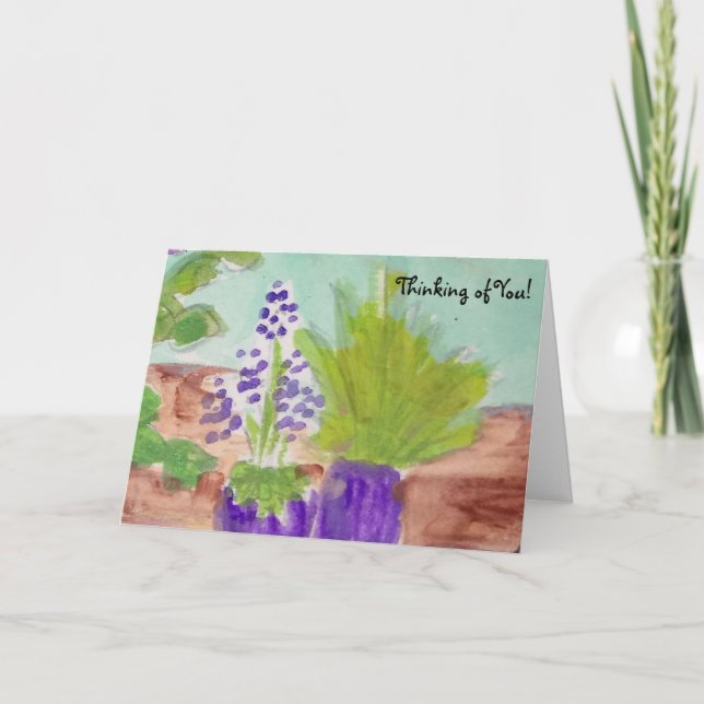 Blue Pots Card (Front)