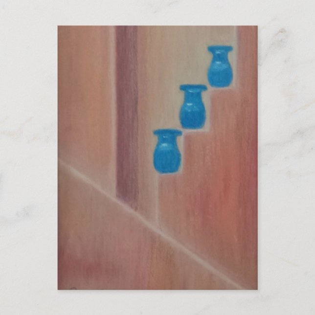 Blue Pots Postcard (Front)