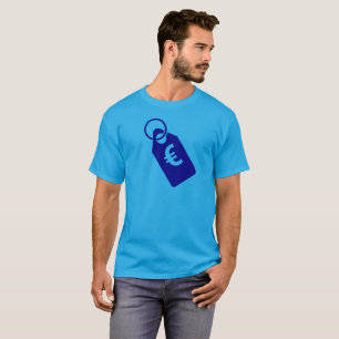 Blue Price Tag with Euro Symbol T-Shirt