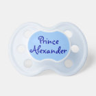 Blue Prince Personalised Name Baby Boy Pacifier