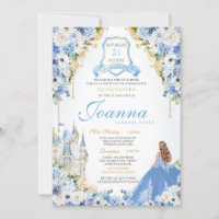 Blue Princess Cinderella Royal Quinceanera v6
