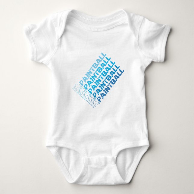Blue Print Paintball Baby Bodysuit (Front)