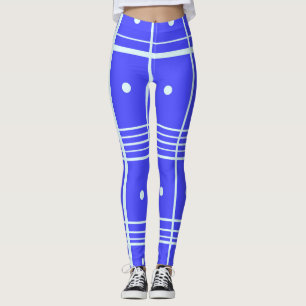 Blue printed leggings