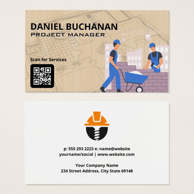 Blue Prints | Blue Collar Workers | Construction (Front & Back)