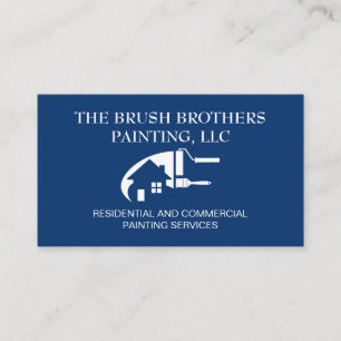 Blue Professional House Painter Business Card