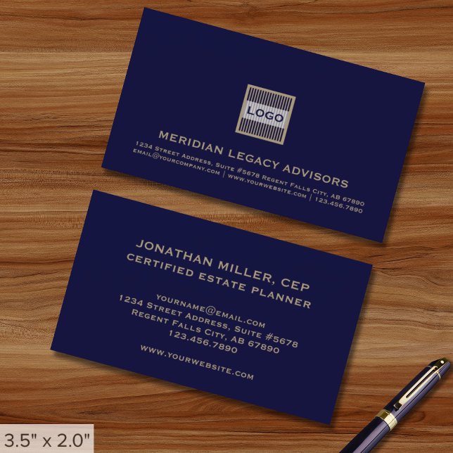 Blue Professional Logo Business Card (Creator Uploaded)