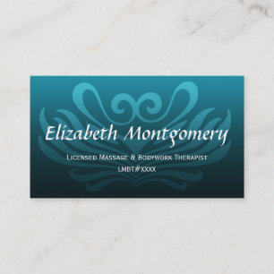 Blue Professional Massage Therapy Business Card