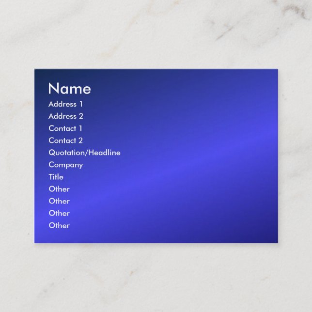 Blue Profile Card (Front)