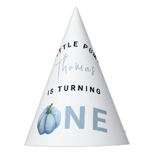 Blue Pumpkin 1st Birthday Party Party Hat