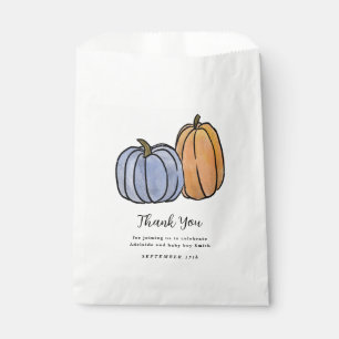 Blue Pumpkin Baby Boy Shower Favour  Favour Bags