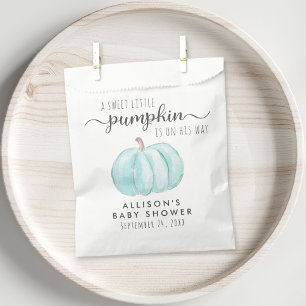 Blue Pumpkin Baby Boy Shower Thank You Favour Bags