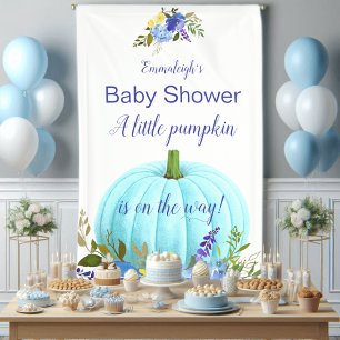 Blue Pumpkin Custom Baby Shower Banner