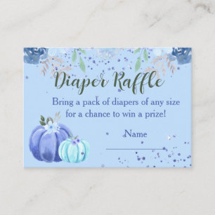Blue Pumpkin Diaper Raffle Enclosure Card