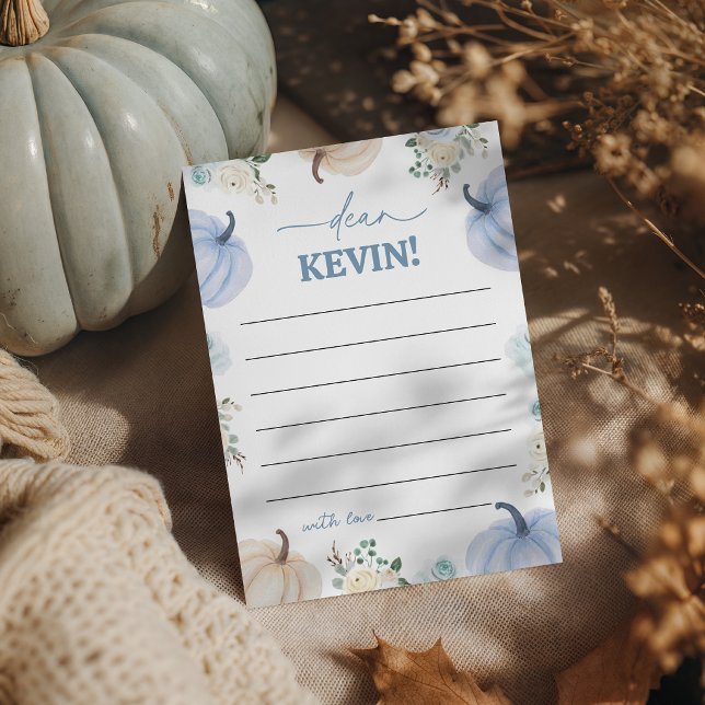Blue Pumpkin Floral Birthday Time Capsule Card (Creator Uploaded)