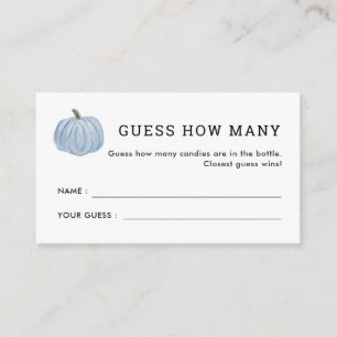 Blue Pumpkin Guess How Many Bridal Shower Game Enclosure Card